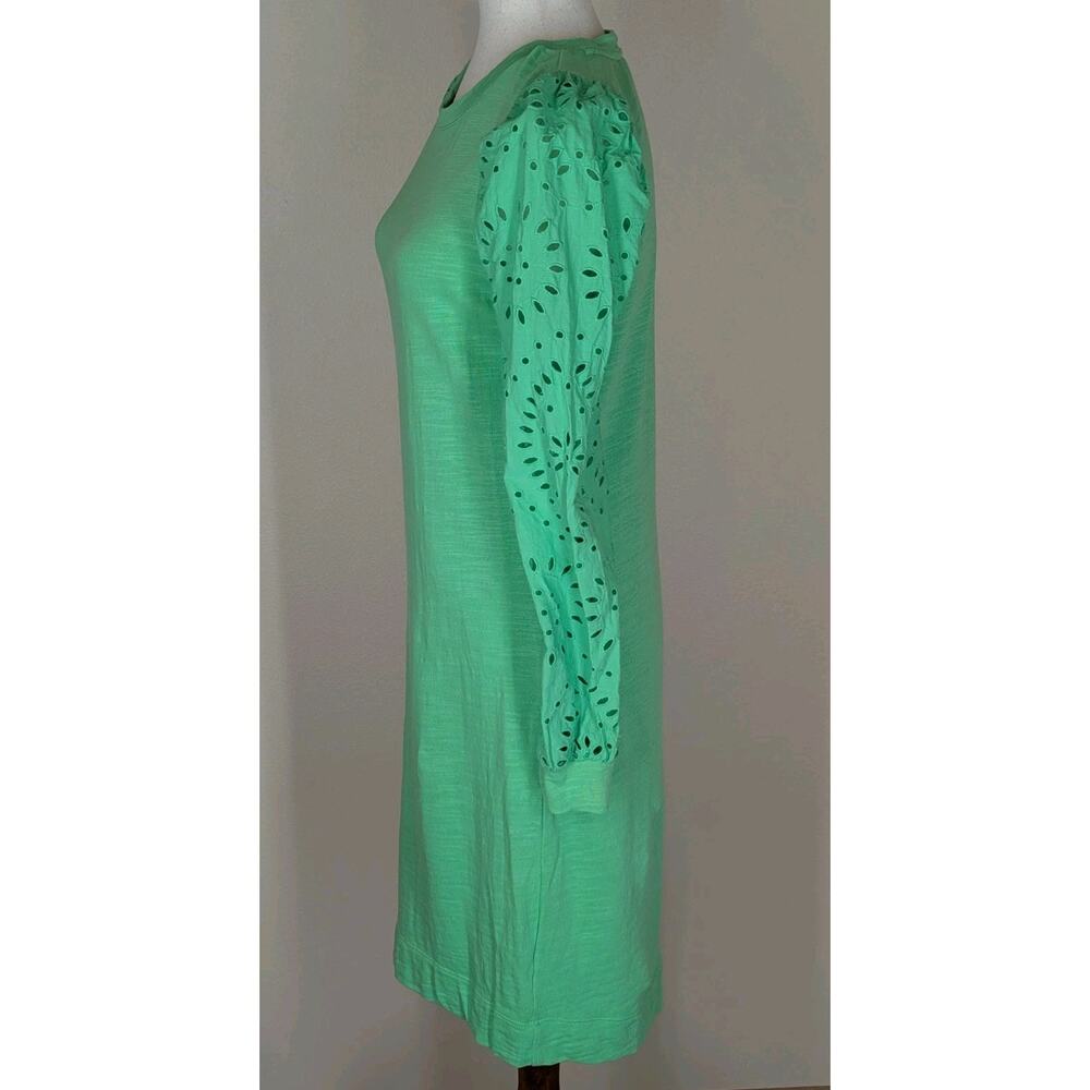 Lilly Pulitzer Jasona Eyelet Dress Lace Long Sleeve Kelly Green Size Small - Picture 5 of 12